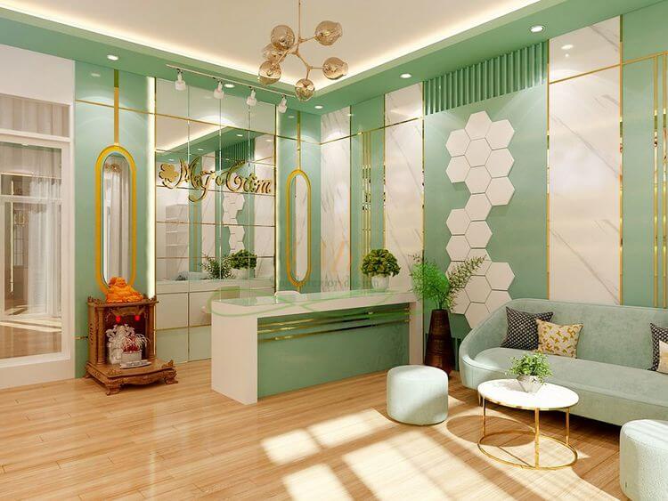 Màu sắc đóng vai trò quan trọng khi thiết kế quầy lễ tân
