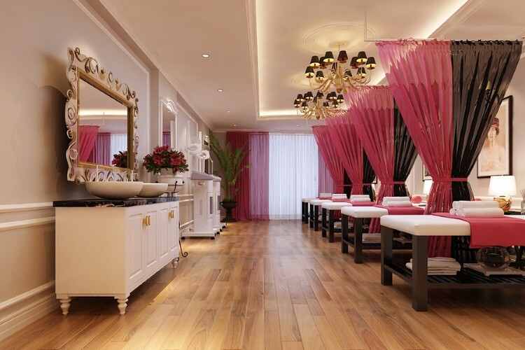 Màu đỏ giúp spa toát lên sự sang trọng