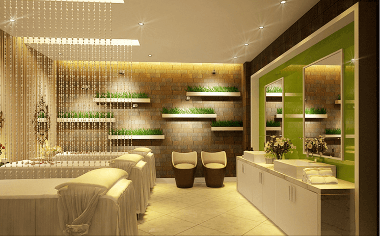Thiết kế màu sắc, ánh sáng spa phải hài hòa và tạo cảm giác dễ chịu