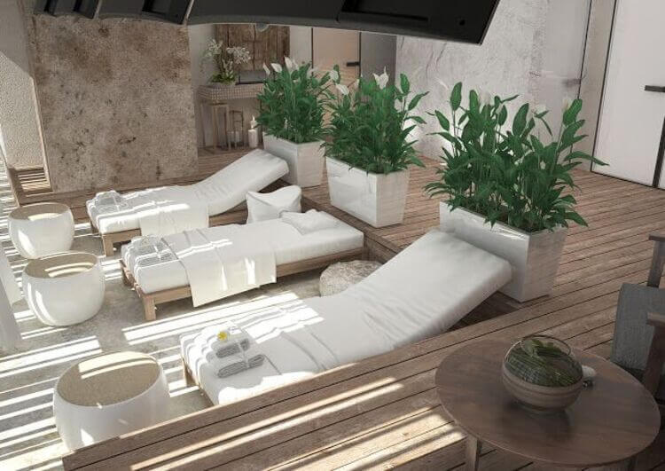 Thiết kế spa ngoài trời sang trọng và tinh tế