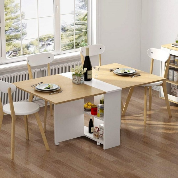 Kiểu dáng bàn ăn gấp gọn rất đa dạng