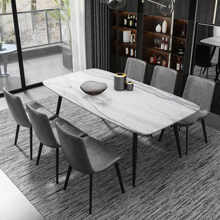mẫu bàn ăn mặt đá - 3 pendecor