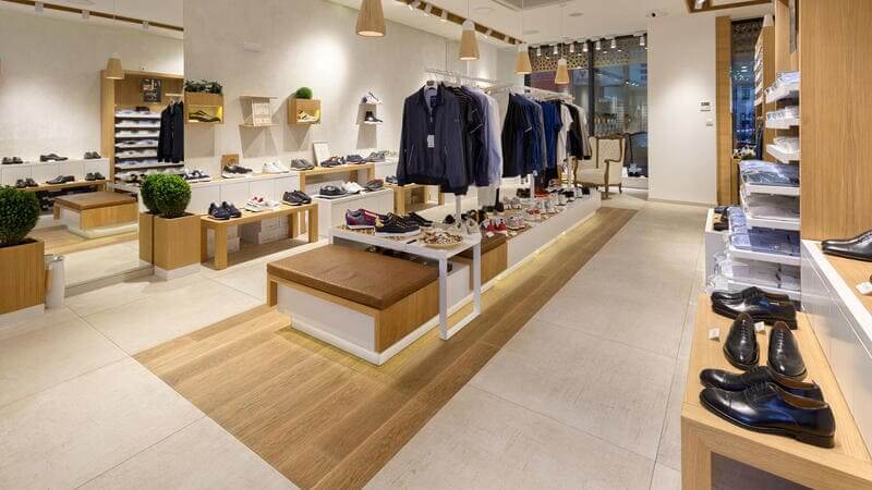 Thiết kế nội thất shop theo phong cách hình khối rất được ưa chuộng