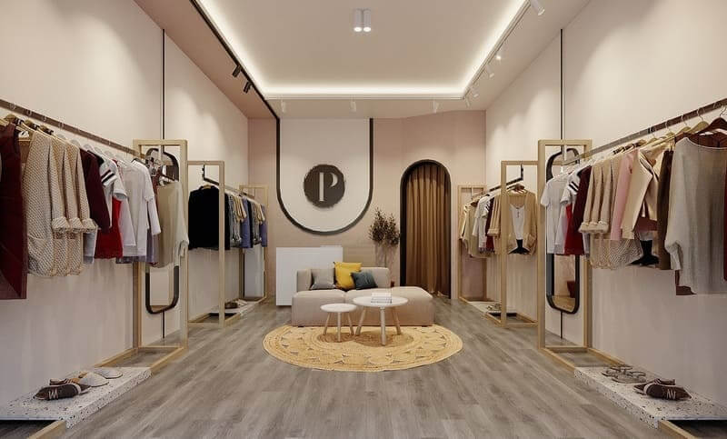 Nên chọn nhiều kiểu dáng, kích thước nội thất để tạo sự sinh động cho cửa hàng
