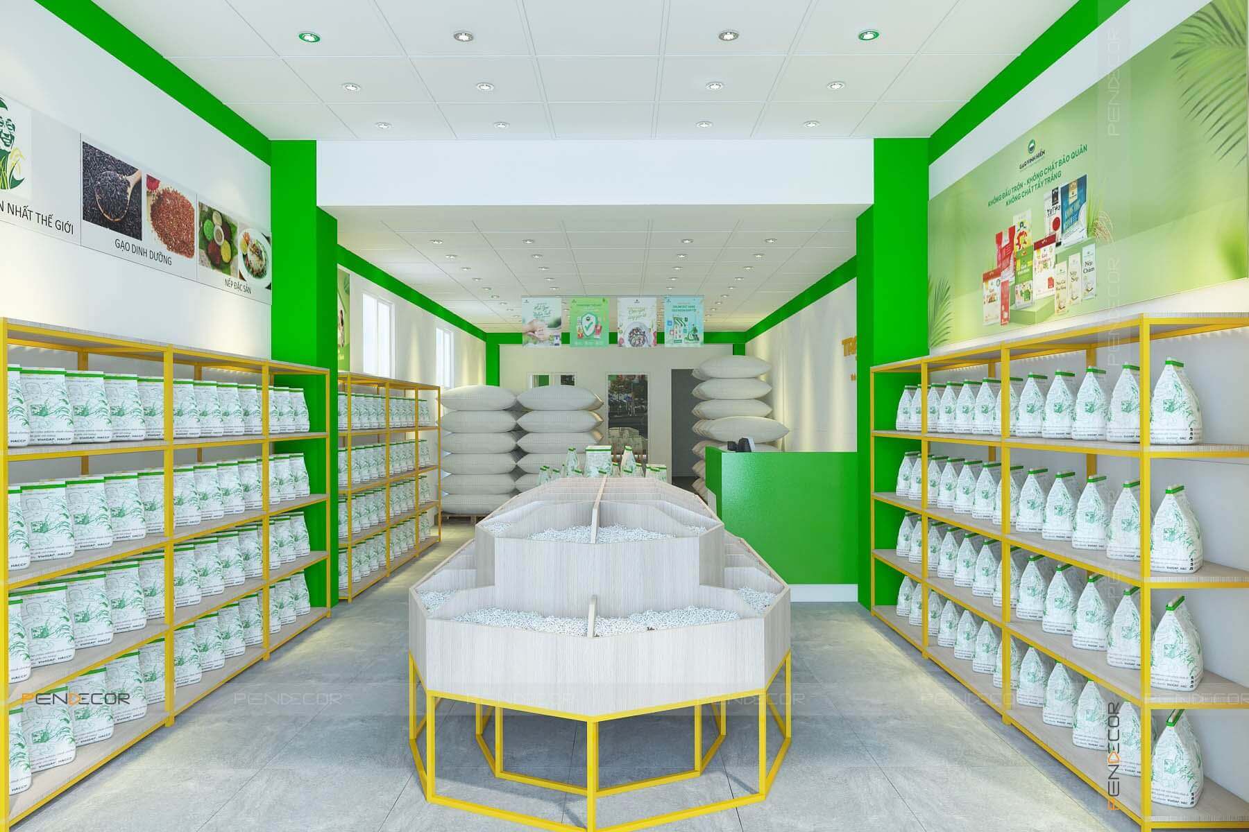 Nhiều lợi ích kinh doanh và thương hiệu nếu chọn đúng thiết kế cửa hàng gạo phù hợp