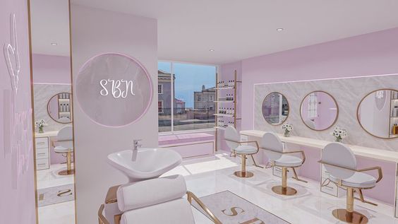 Thiết kế phong cách tối giản hợp với cửa hàng make-up diện tích nhỏ hoặc nhiều khu vực công năng