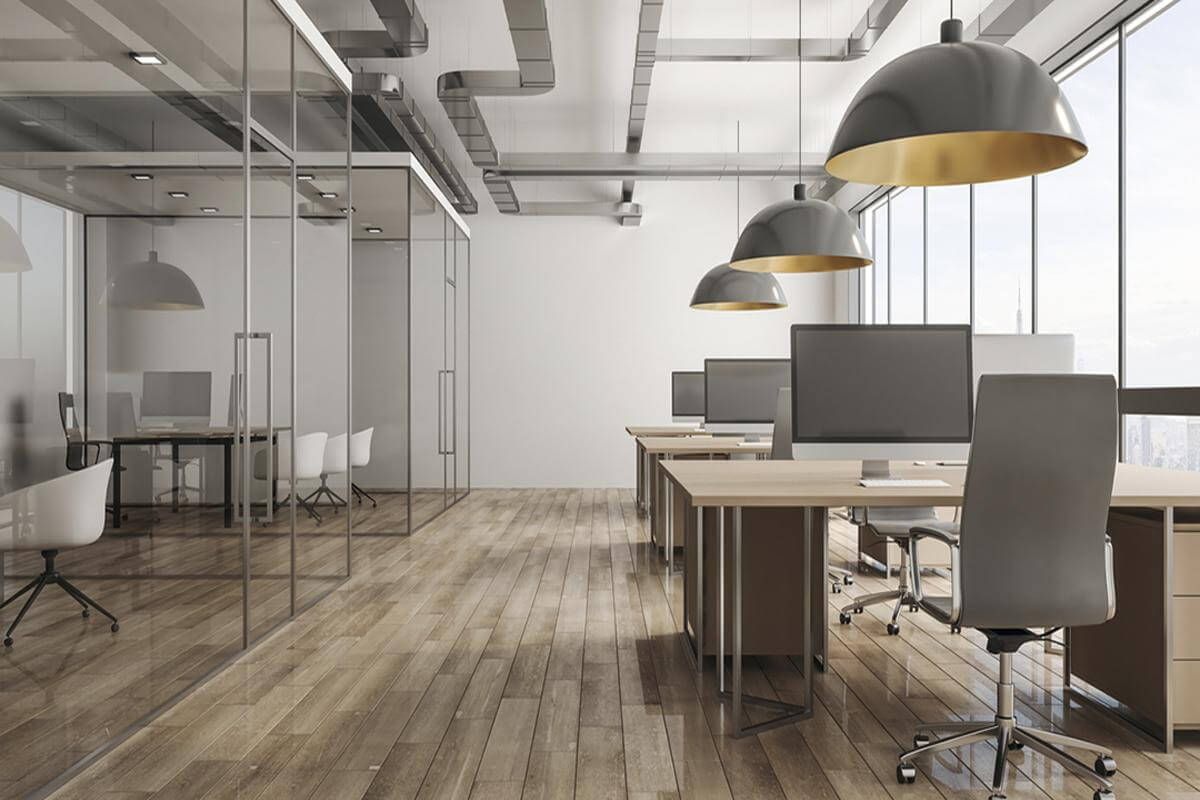 Thiết kế chiếu sáng văn phòng sử dụng ánh sáng điểm chiếu