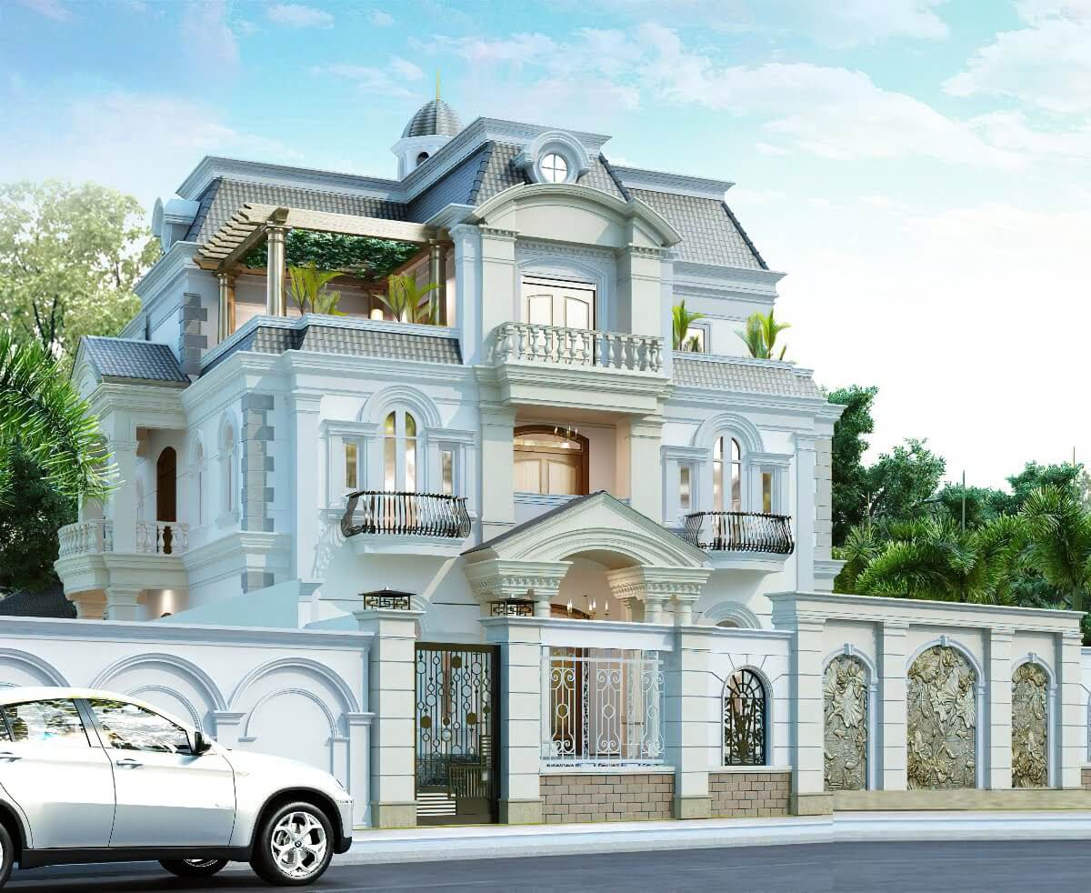 Biệt thự 12m mặt tiền phong cách Tân cổ điển