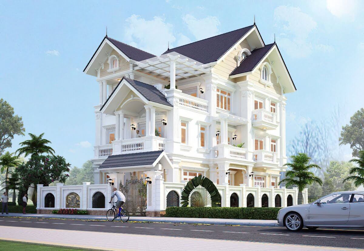 Biệt thự 12m mặt tiền phong cách Tân cổ điển