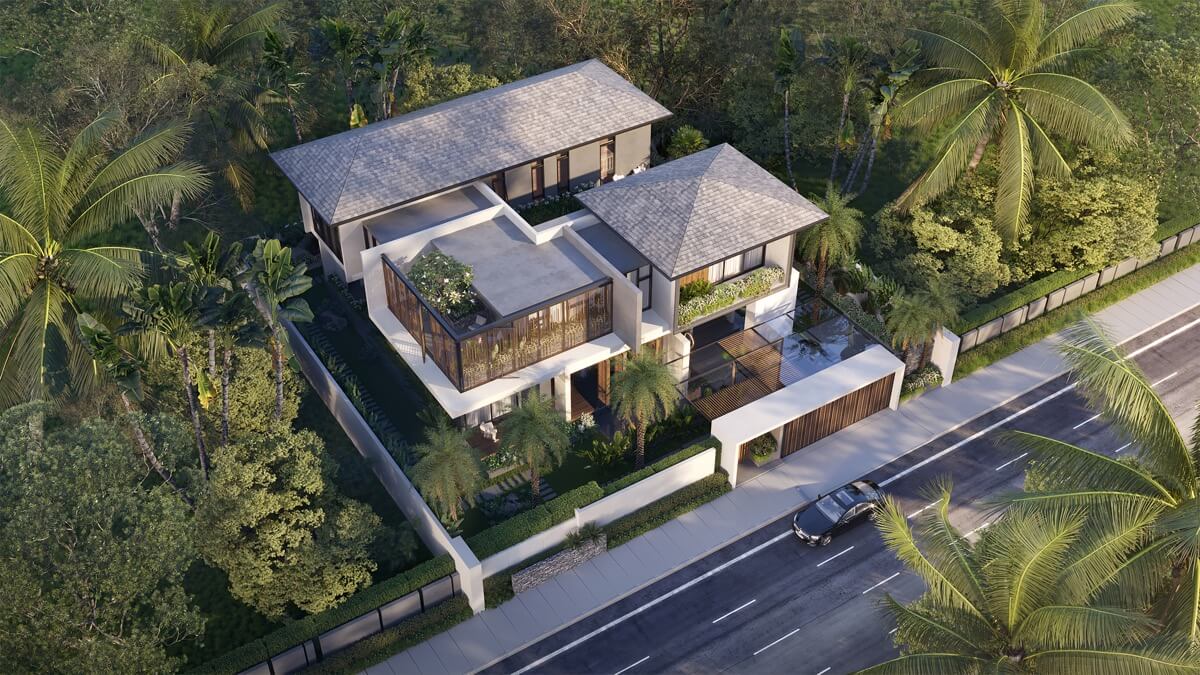 Biệt thự mặt tiền 12m hiện đại