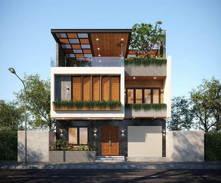 13+ mẫu mặt tiền nhà 8m ấn tượng, đẹp mê mẩn, hot trend 2023
