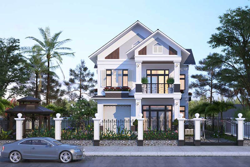 09+ mẫu mặt tiền nhà 2 tầng 1 tum không thể rời mắt, HOT nhất 2023