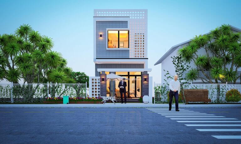 mẫu mặt tiền nhà 2 tầng 4m đẹp, không nên bỏ lỡ