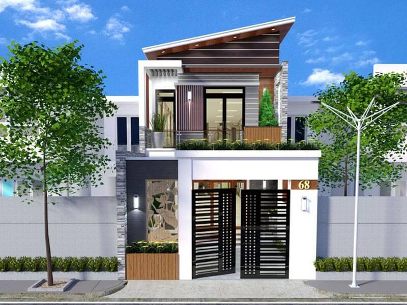 mẫu mặt tiền nhà 2 tầng 4m đẹp, không nên bỏ lỡ