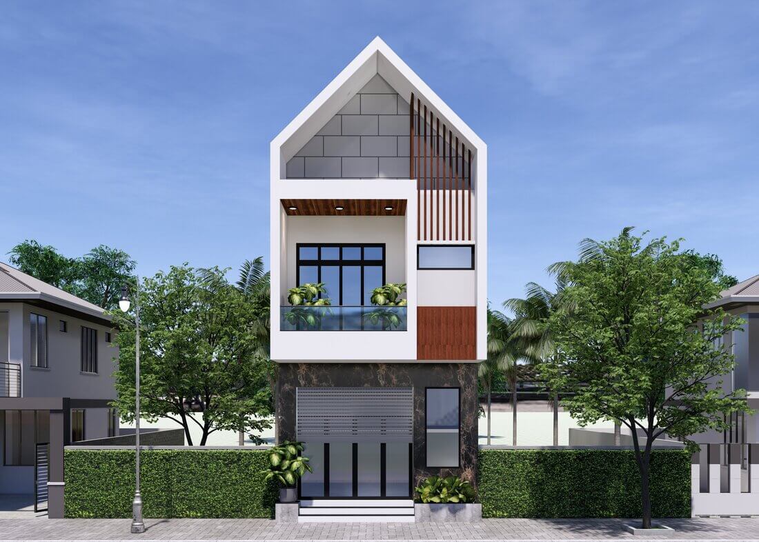mẫu thiết kế mặt tiền nhà 2 tầng 6m dành cho bạn