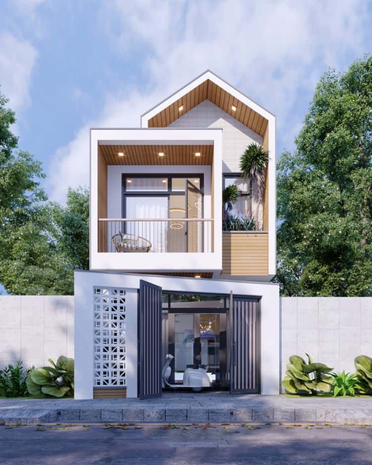mẫu thiết kế mặt tiền nhà 2 tầng ấn tượng dành cho bạn