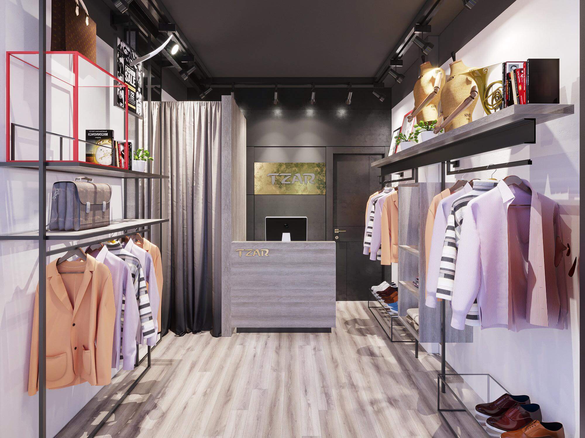 Top 16+ thiết kế shop quần áo nam nhỏ ấn tượng, xu hướng 2023
