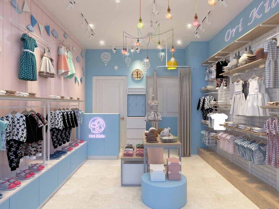 thiết kế shop thời trang mẹ và bé Pendecor