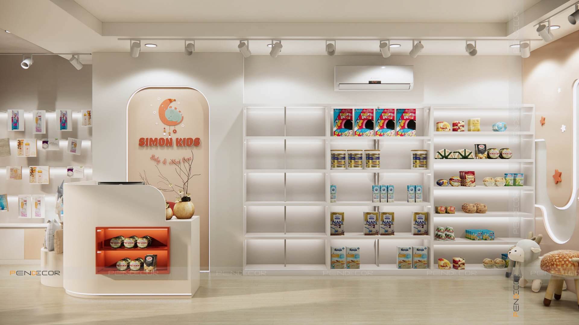 thiết kế shop mẹ và bé Pendecr