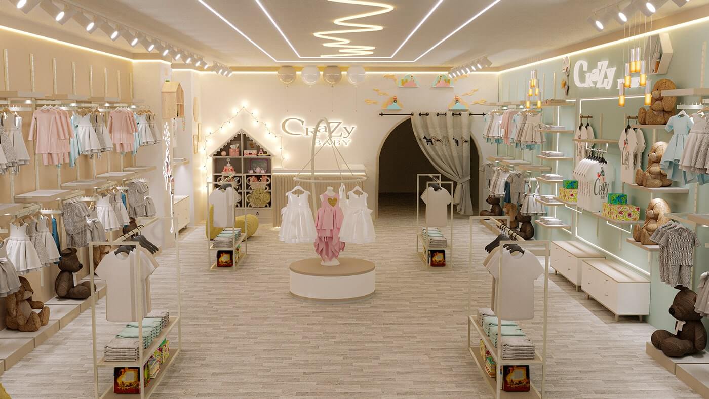 mẫu thiết kế cửa hàng mẹ và bé Pendecor