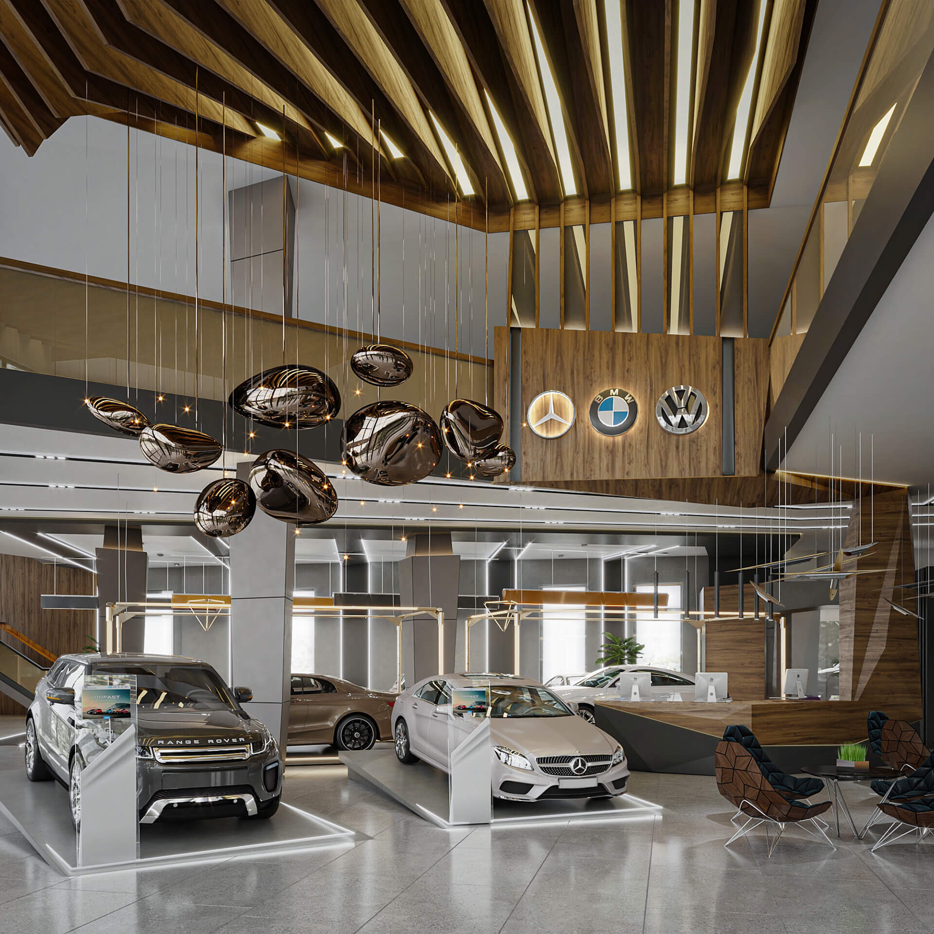 thiết kế showroom đẹp Pendecor