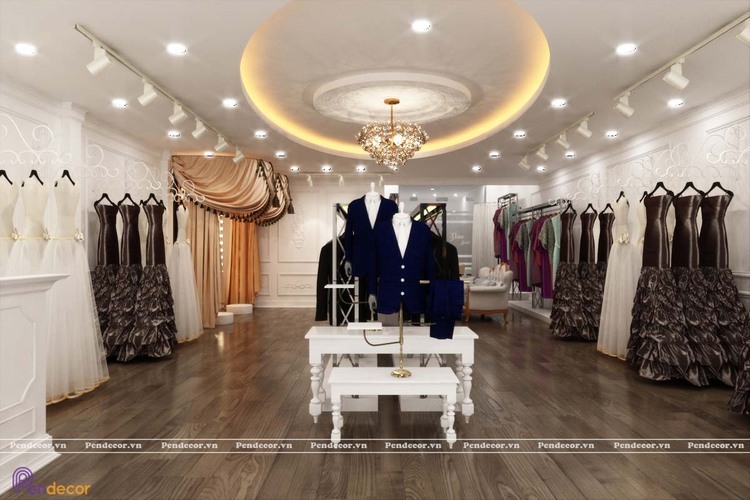 thiết kế studio áo cưới nhỏ Pendecor
