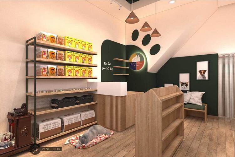 thiết kế siêu thị thú cưng Pendecor