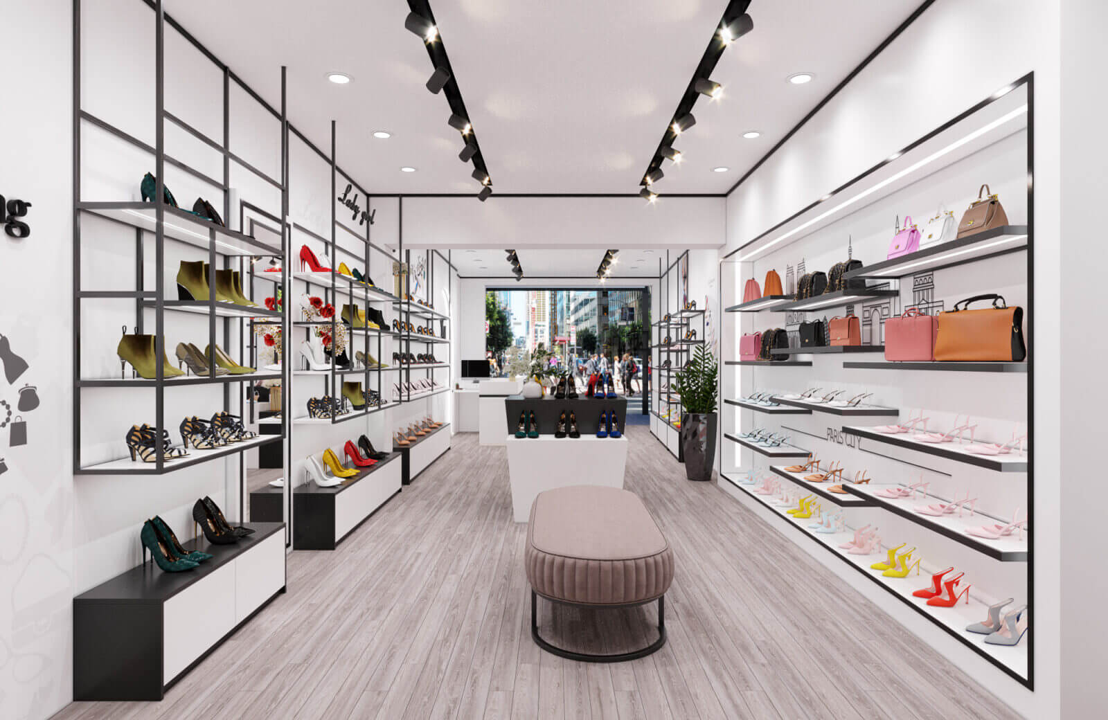 thiết kế shop giày dép nhỏ Pendecor
