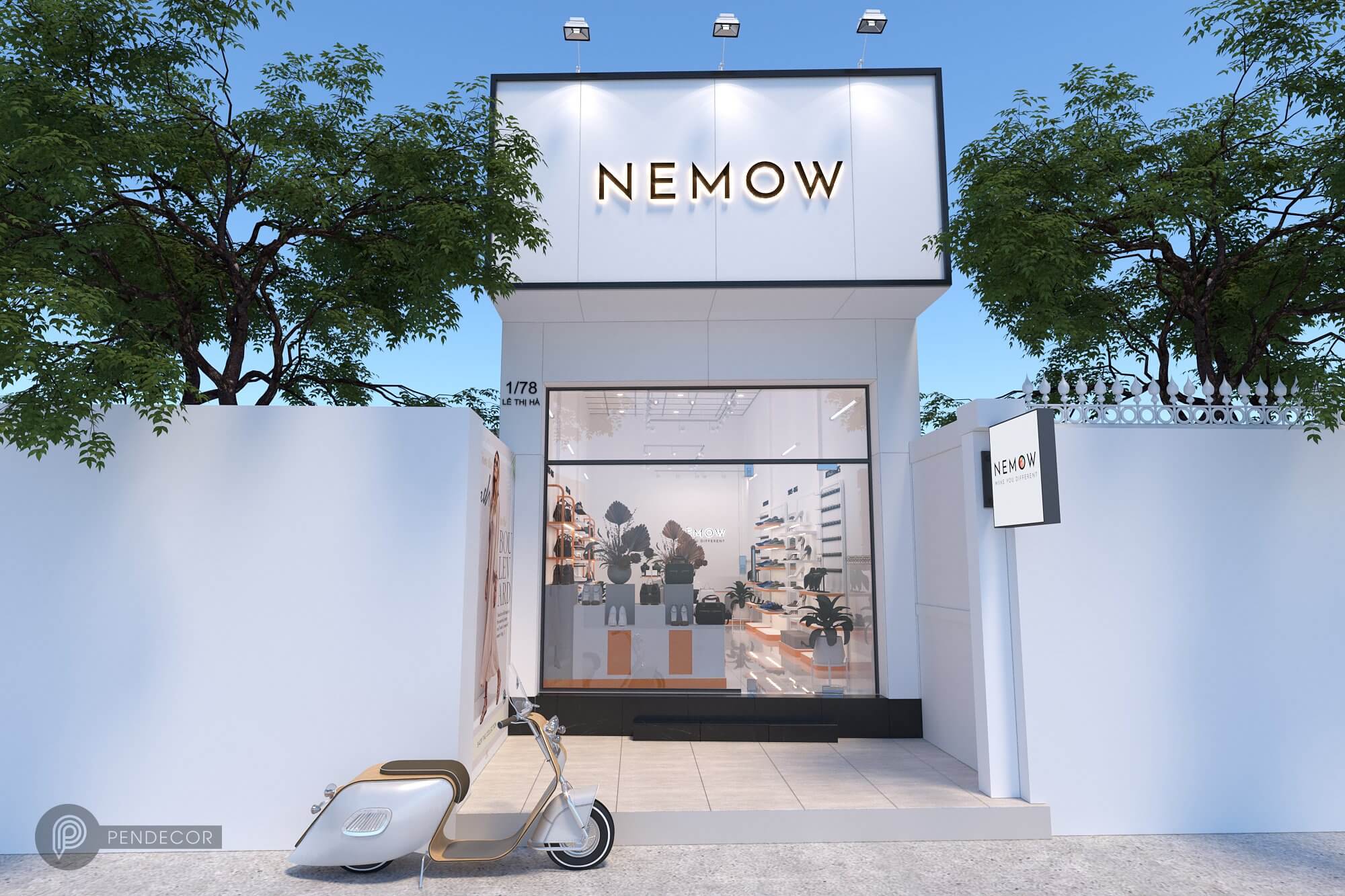 thiết kế shop giày nữ Pendecor
