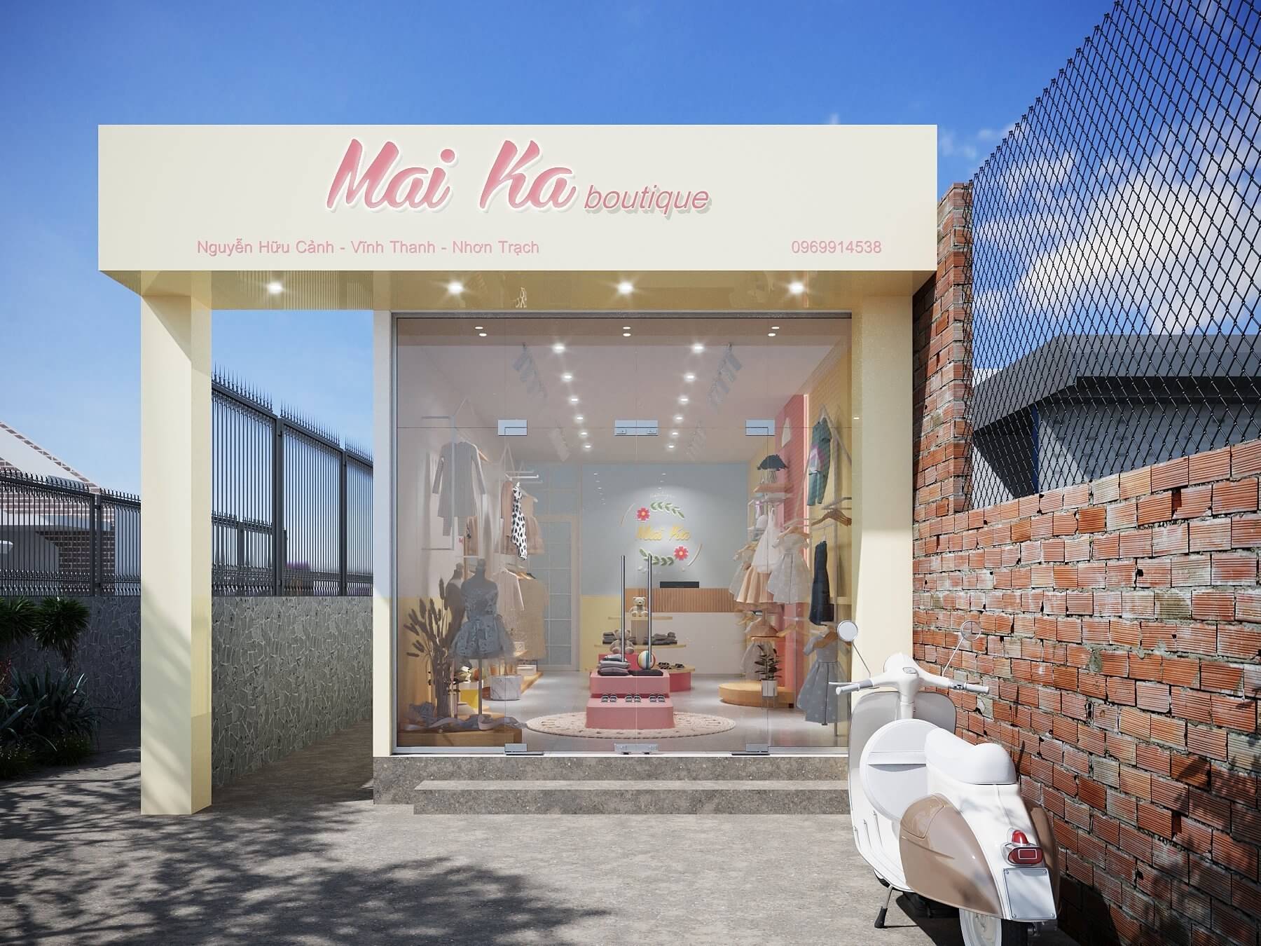 thiết kế shop giày dép trẻ em nhỏ Pendecor