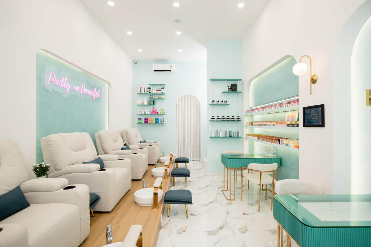 thiết kế quán nail Pendecor