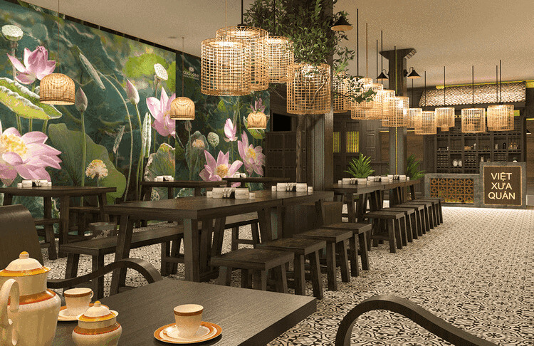 thiết kế nhà hàng hiện đại Pendecor