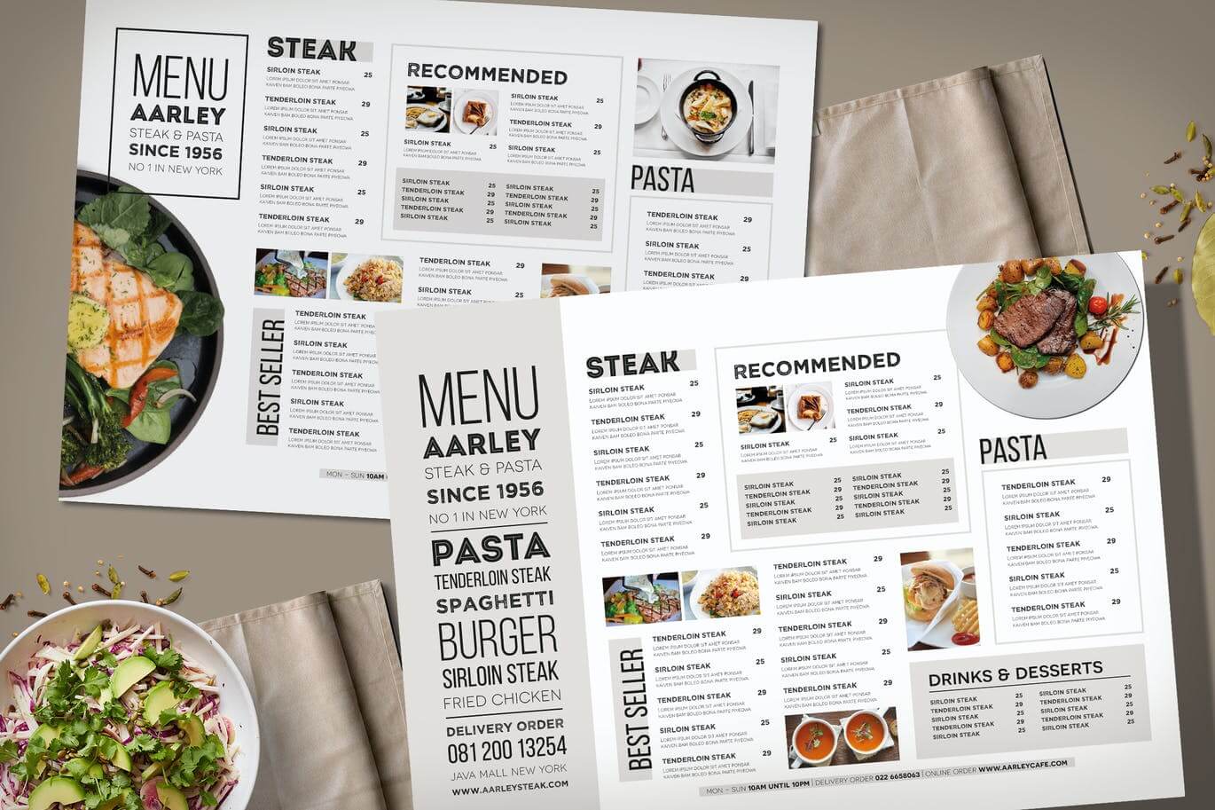 cách làm menu quán ăn Pendecor