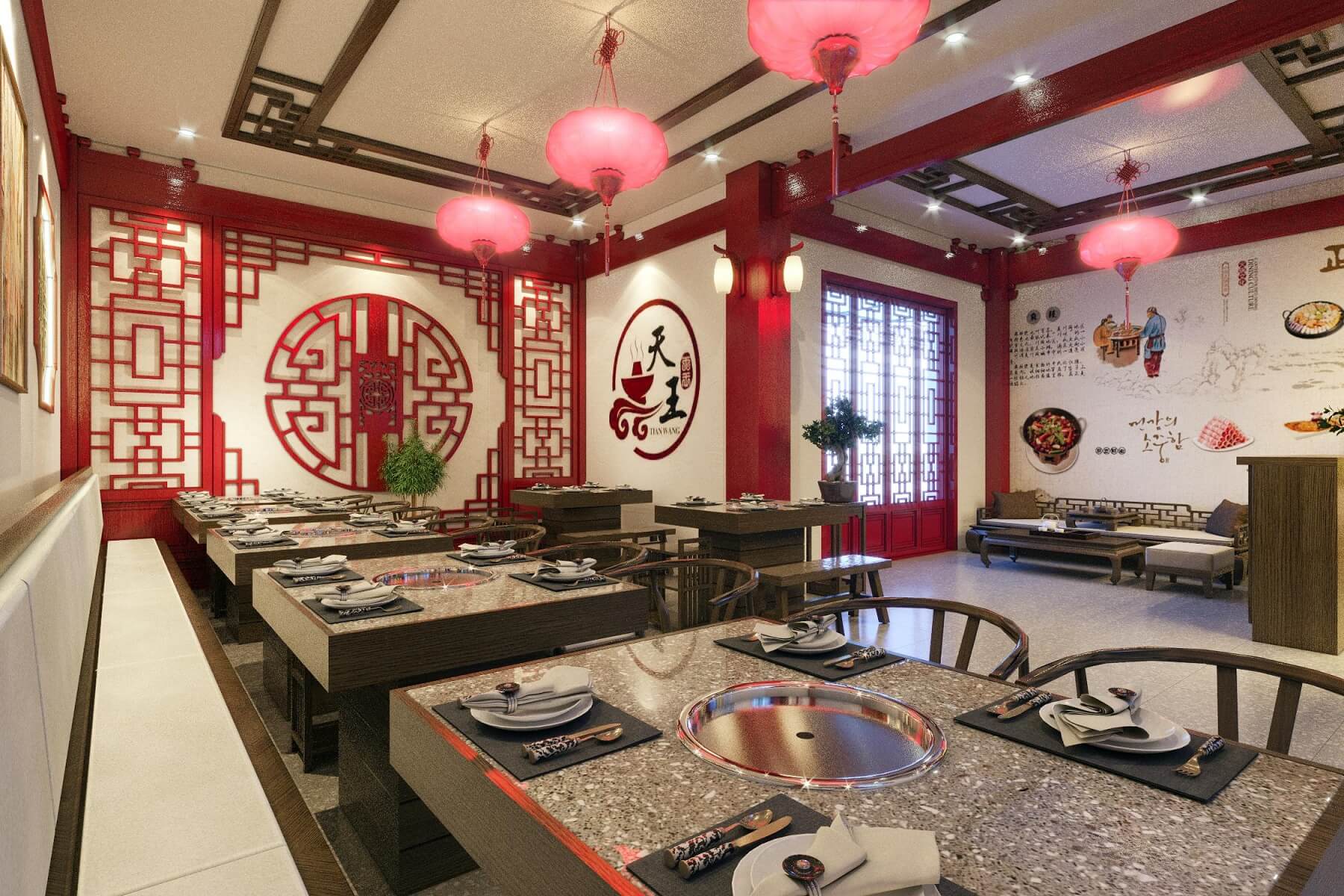 cách setup quầy buffet Pendecor