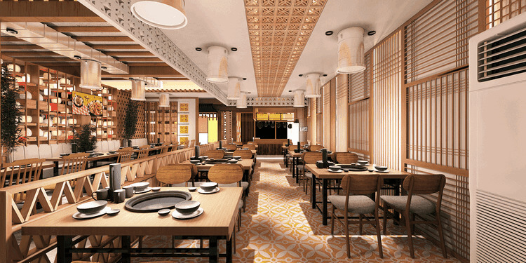 thiết kế quán ăn nhỏ gọn Pendecor