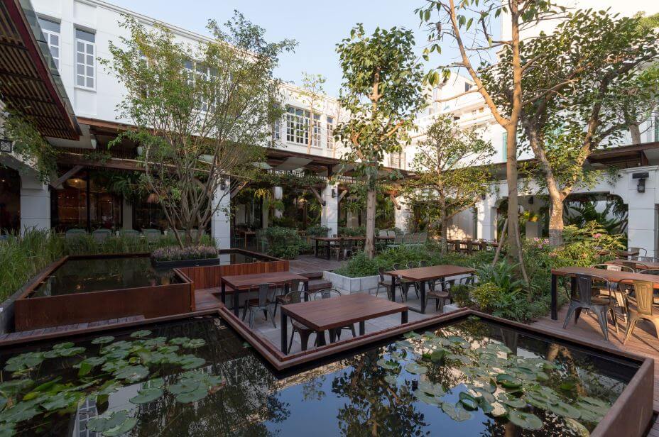 thiết kế quán ăn ngoài trời Pendecor