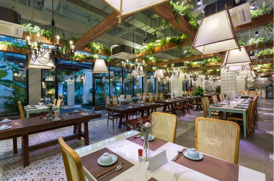 thiết kế nhà hàng ngoài trời Pendecor