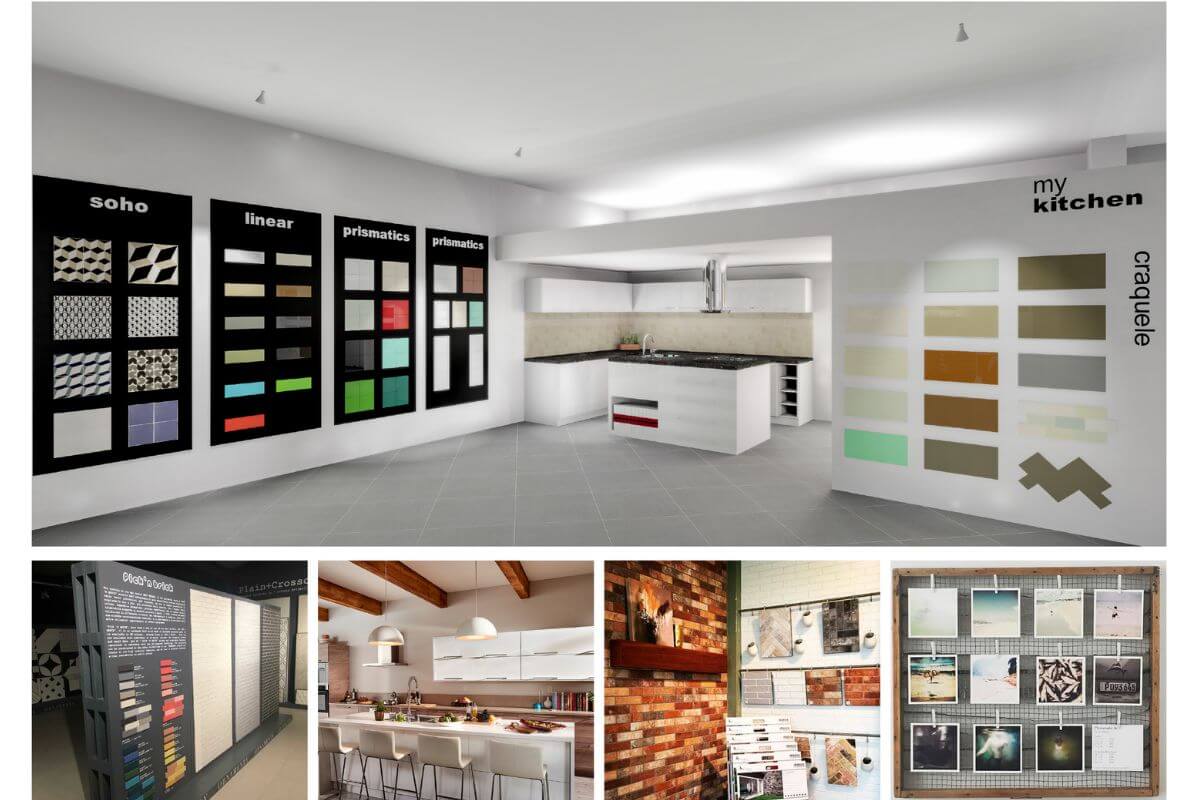 thiết kế showroom gạch men
