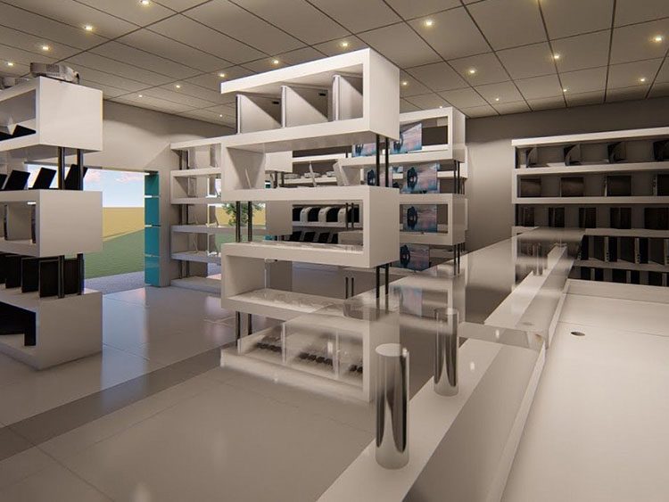 giá thiết kế showroom Pendecor.vn