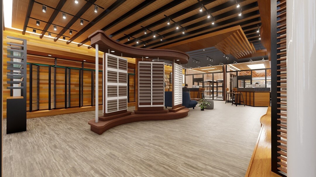 thiết kế showroom nội thất Pendecor