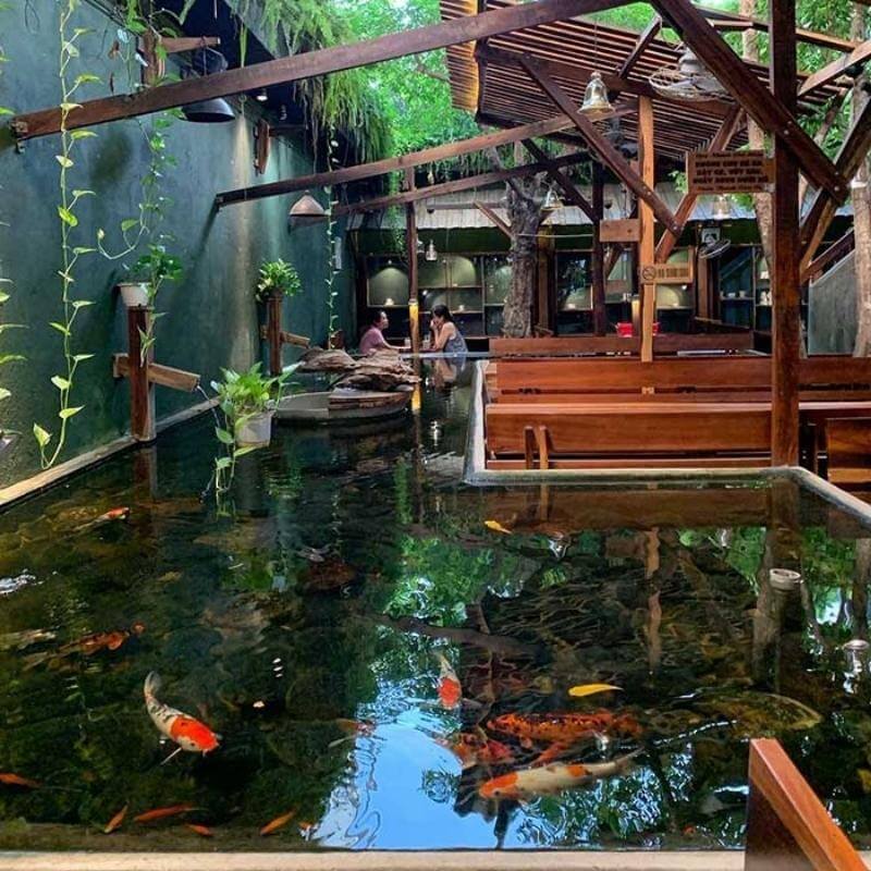 thiết kế cafe cá koi Pendecor
