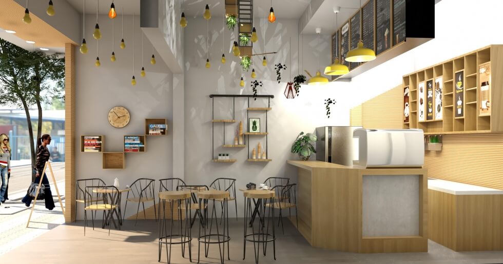 thiết kế quán cafe Pendecor
