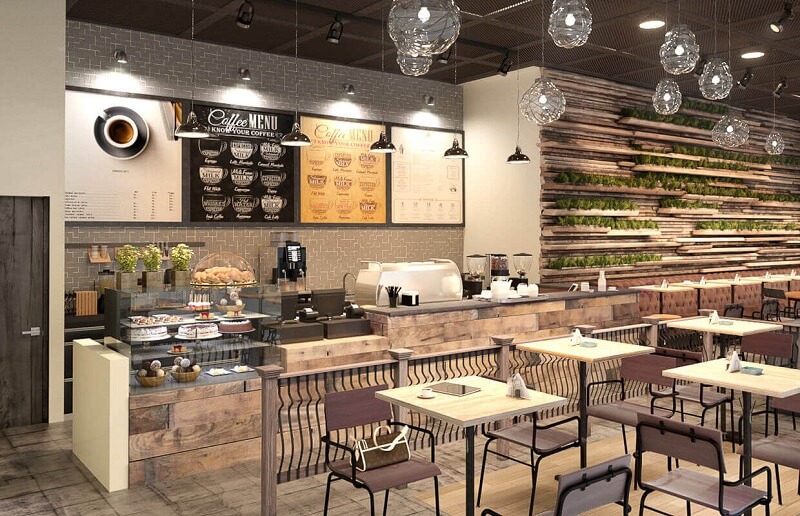 nội thất quán cafe Pendecor