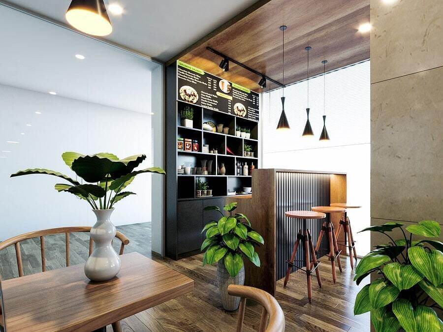 bản vẽ thiết kế quán cafe nhỏ Pendecor