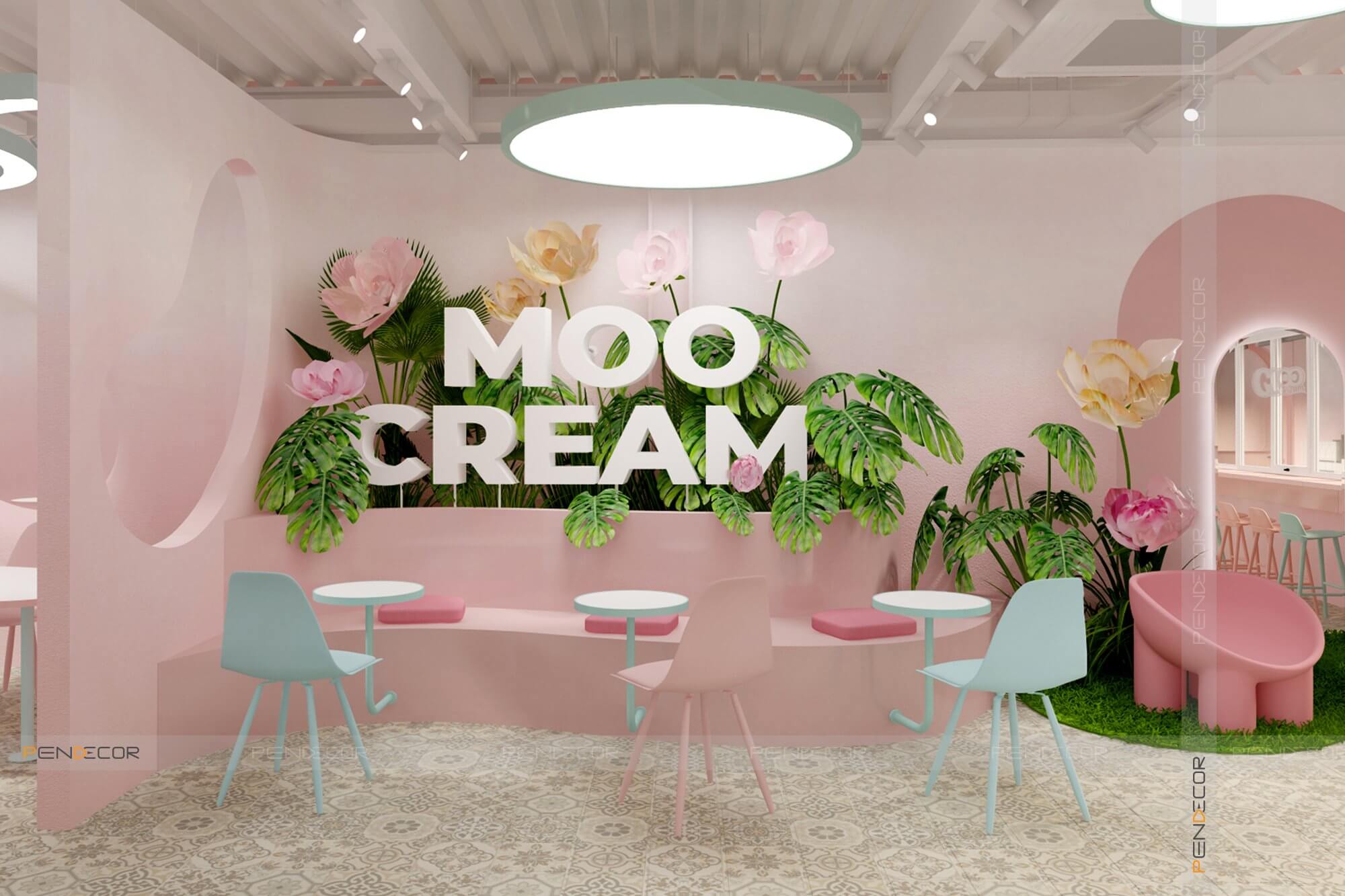 Thiết Kế Tiệm Kem Moocream