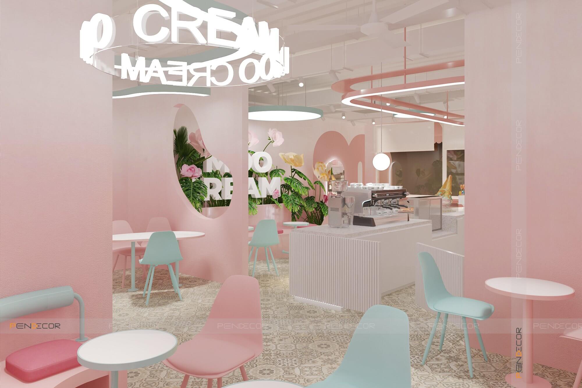 Thiết Kế Tiệm Kem Moocream