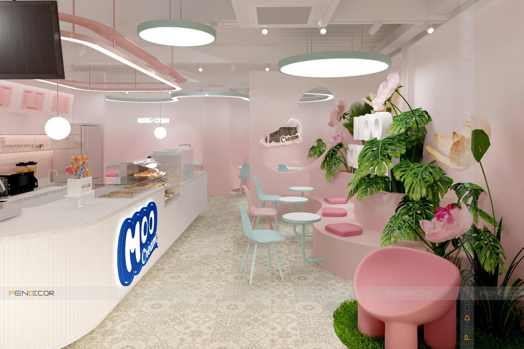 Thiết Kế Tiệm Kem Moocream