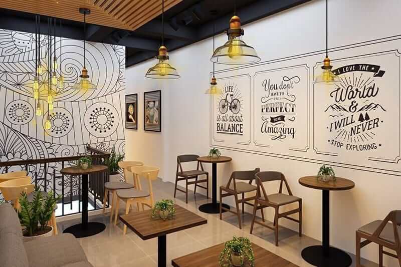 thiết kế quán trà sữa diện tích nhỏ Pendecor
