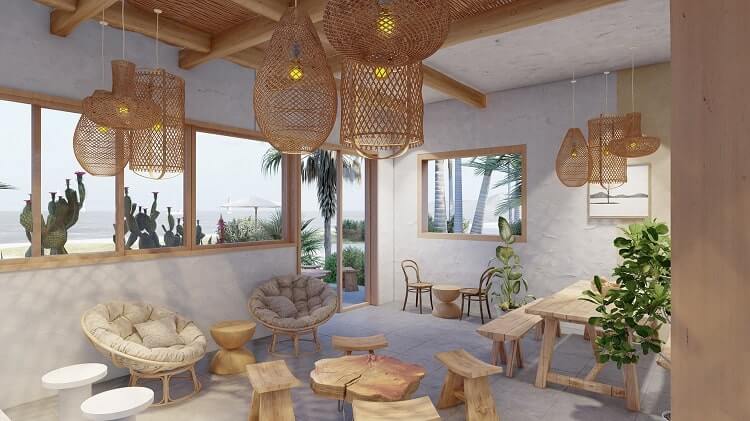 thiết kế quán trà sữa không gian nhỏ Pendecor