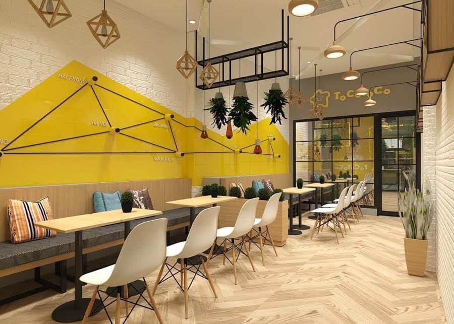 thiết kế quán trà sữa nhỏ đẹp Pendecor